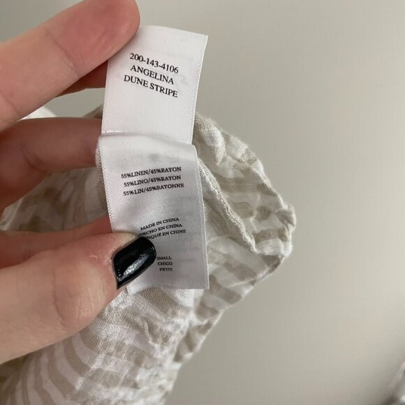 Rails Angelina Smocked Mini Dress in Dune Stripe Size Small - Picture 4 of 6